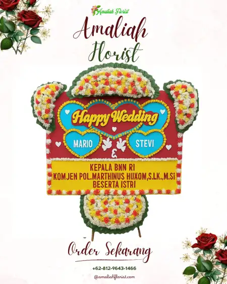 Papan Bunga Pernikahan Teluk Brak